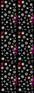 Renkli Yaz Temalı eskiz kalıbı. Siyah ve nötr renklerde çiçekler. Düz Çiçek Elementleri Tasarımı. Raster illüstrasyonunda çiçek deseni çizimi.