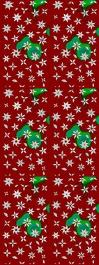 Raster illüstrasyonu. Küçük çiçekteki sevimli çiçek deseni. Soyut çiçek çizim kalıbı arka planı. Kırmızı ve nötr renklerde. Raster deseni.