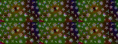 Yeşil ve kahverengi renkli çiçekler. Nazik, narin çiçek arkaplanı. Raster çiçek desenli ve çiçekli..