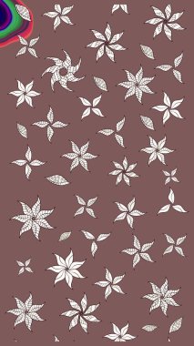 Raster illüstrasyonu. Güzel kumaş deseni. Bahar çiçekli güzel bir çiçek deseni..