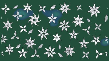 Renkli Bahar Teması eskiz kalıbı. Çiçeksel fantezi tasarımı ve parlak bir arka plan çizimi. Düz Çiçek Elementleri Tasarımı.