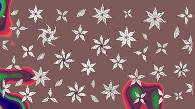 Hoş bir çiçek geçmişi var. Raster illüstrasyonu. Küçük bir çiçekte eskiz deseni. Güzel kumaş deseni.