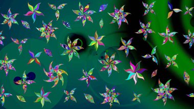 Sulu boya tarzında yeşil ve mavi çiçekli zarif çizim deseni, tasarım elementleri. Düzenlenebilir. Düğün davetiyeleri için çiçek deseni, tebrik kartları, hatıra defteri, baskı, hediye paketi, imalat