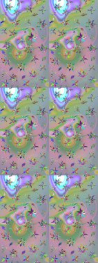 Tarafsız ve mavi renkte çiçekler. Kumaş desenli papatya çiçekleri ayrıntıları.