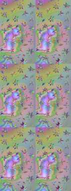 -Tarafsız ve yeşil çiçekler. Çiçek arkaplan. Küçük çiçekte güzel bir desen var. Raster deseni. Çiçek kompozisyonu. Çiçek kolajı. Doğa.