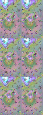 Tarafsız ve mavi renkte çiçekler. Kumaş desenli papatya çiçekleri ayrıntıları.