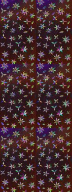 Küçük çiçekte güzel bir çiçek deseni var. Çiçekli çiçek deseni, suluboya. Raster deseni.