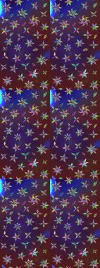 Poster ya da kapak için arka plan. Yapraklı çizim şekli. Tekstil için figür. Şirin, zarif çiçekler Raster illüstrasyonu. Davetiye ve kartpostal tasarımı için dekoratif çiçek unsurları.