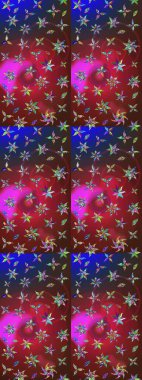 Güzel karalamalı çiçek desenli çizim. Raster illüstrasyonu. Güzel kumaş deseni. Küçük çiçekte sevimli çiçek deseni var..