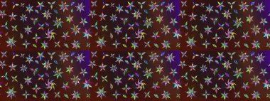 Chichi 'nin kumaş kalıbını çiz. Raster illüstrasyonu. Düz Çiçek Elementleri Tasarımı. Renkli Bahar Teması eskiz kalıbı. Çiçek deseni.