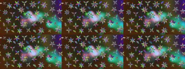 Kahverengi ve yeşil renkli çiçekler. Gömlek baskısı için çiçek boyası. Çiçek eskiz kalıbı geçmişi.