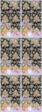 Raster geometrik arka plan. Senin tasarımın için, duvar kağıdı. Tarafsız ve gri renklerde altın çiçekli altın desenler. Altın rengi kusursuz illüstrasyon.