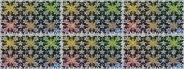 Raster illüstrasyonu. Gri ve nötr renklerde, altın elementlerle klasik, pürüzsüz desen.