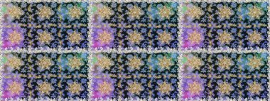 Gri ve nötr renklerde ve altın elementlerle kusursuz klasik desen. Noel, kar tanesi, yeni yıl 2019.