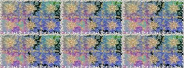 Kusursuz oryantal klasik altın desen. Tarafsız ve gri renkler üzerinde altın tekrarlayan elementler içeren Raster soyut arka planı.