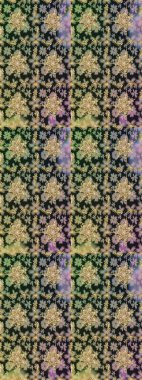 Damask altın soyut çiçek gri ve nötr renklerde pürüzsüz desen. Raster illüstrasyonu. Süsleme.