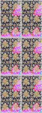 Doğu tarzı element. Gri ve nötr renklerde altın element. Çizgi sanatı tasarım şablonu için kusursuz sınır. Altın desenli çiçek dekoru. Davetiyeler, kartlar, web sayfası için Raster illüstrasyonu.