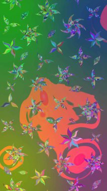 Çiçek arkaplan. Suluboya çiçek buketi. Yeşil ve mavi renklerde. Raster illüstrasyonu. Doğum günü kartı ya da düğün davetiyesi. Çiçekli tebrik kartı.