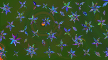 Çiçek deseni. Raster güzel kumaş deseni çiziyor. Renkli Bahar Teması eskiz kalıbı. Düz Çiçek Elementleri Tasarımı.