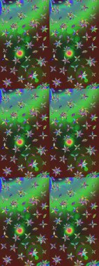 Çiçek arkaplanlı soyut zarafet eskiz deseni. Raster Güzel kumaş deseni.