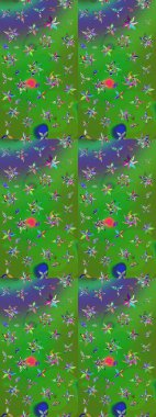 Doğum günü kartı ya da düğün davetiyesi. Çiçek arkaplan. Yeşil ve mor renklerde. Raster illüstrasyonu. Çiçekli tebrik kartı. Suluboya çiçek buketi.