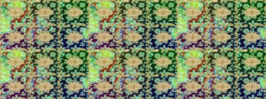 2019 Noel 'i, kar tanesi, yeni yıl. Altın elementli yeşil renkte klasik eskiz deseni.