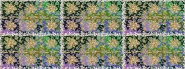 Raster illüstrasyonu. Altın elementli gri renkler. Kusursuz altın desenli bukleler. Raster altın desen. Doğu tarzı arabesk.