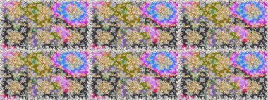 Gri renklerde altın tekrarlayan elementlerle soyut arkaplan. Kusursuz oryantal klasik altın desen.