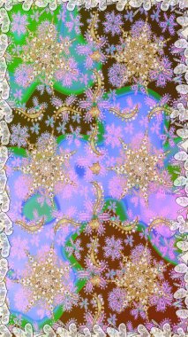 Çiçek deseni. Duvar kâğıdı barok, İspanyol kumaşı. Tarafsız renklerde altın elementler. Şık bir grafik desen. Kusursuz raster arkaplanı.