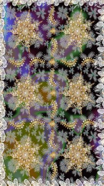 Kusursuz ahşap oyma. Oyma. Lüks mobilyalar. Klasik mobilya tarzı. Gri renkli ve altın elementli desen. Patina. Altın kaplamalı gri fon. Küçük alan derinliği.