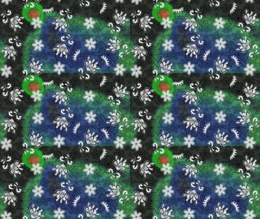 Güzel kumaş deseni. Bahar çiçekleriyle güzel bir çiçek deseni çizmişsin. Raster illüstrasyonu.