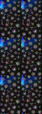 Şirin çiçekli, desenli, gri ve mavi renklerde renkli çizimler. Tekstil için suluboya eskiz deseni. El çizimi çiçek çizimi deseni (fayans)).