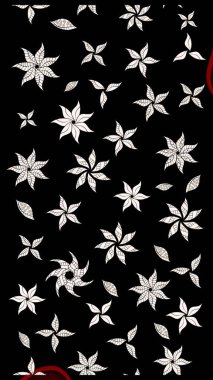 Siyah ve nötr renklerde çiçekler. Raster düz çiçek çizim deseni. Tasarım hediye paketi, tebrik kartları, posterler ve afiş tasarımı.