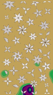 El yapımı çiçek ve bitki koleksiyonu. Eskiz stili sarı ve nötr renklerde. Şirin karalamalı çiçek desenli çizim. Raster illüstrasyonu. Raster illüstrasyonu.