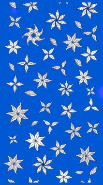 Sevimli çiçek raster deseni. Renkli Yaz Temalı eskiz kalıbı. Mavi ve nötr renklerde çiçekler. Düz Çiçek Elementleri Tasarımı.