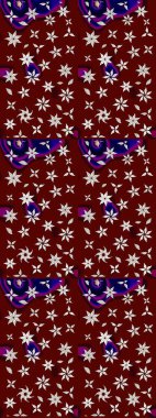 Çiçekli bahar çiçekleri. Motley illüstrasyonu. Robot resim. Küçük renkli çiçekler. Küçük çiçekte güzel bir desen. Moda baskıları için zarif bir şablon.