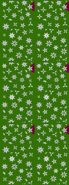 Çizgi çizimi kalıbı. Şirin çiçekler. Raster Moda kumaş deseni.