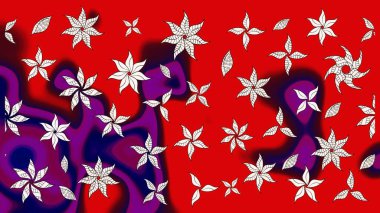 Raster illüstrasyonu. Desen, çizim, çiçek sınırı. Eski moda arka plan. Kıvırcık, parlak örgü. Çiçek çelengi. Güzel, pürüzsüz kumaş, tuval..