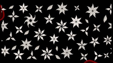 Raster illüstrasyonu. Küçük çiçekteki sevimli çiçek deseni. Siyah ve nötr renkte çiçekler.