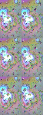 Küçük çiçekte güzel bir desen. Çiçekli bahar çiçekleri. Robot resim. Moda baskıları için zarif bir şablon. Motley illüstrasyonu. Küçük renkli çiçekler..