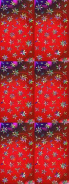 Şirin çiçekler. Raster Moda kumaş deseni. Çizgi çizimi deseni.