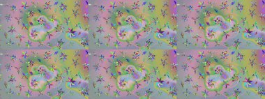 Doğum günü kartı ya da düğün davetiyesi. Çiçekli tebrik kartı. Tarafsız ve yeşil renklerde. Raster illüstrasyonu. Çiçek arkaplan. Suluboya çiçek buketi.