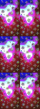 Tekstil veya kitap kapakları, imalat, duvar kağıtları, baskı, hediye paketi ve yapıştırma kitabı için çiçek eskizi geçmişi. Raster illüstrasyonu. Küçük ölçekli çiçeklerdeki basit sevimli desen.