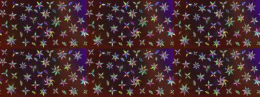 Sevgililer günü ve tebrik kartı konsepti için şık bir davetiye. Üst manzara, yumuşak kahverengi ve mor renkli. Manzaralı çiçek deseni. Çiçek kompozisyonu, el boyası, hassas şablon..