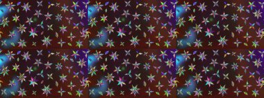 Elle boyanmış suluboya resim çizimleri, çiçekler ve bitkiler. Kahverengi ve mor renkte çiçekler.