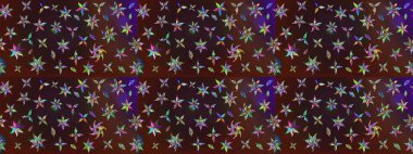 Raster illüstrasyonu. Renkli Bahar Teması eskiz kalıbı. Düz Çiçek Elementleri Tasarımı. Kahverengi ve mor renkte zarif çiçekli suluboya.