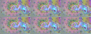 Raster Güzel kumaş deseni. Çiçek arkaplan ile soyut zarafet çizim deseni.