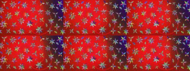 Egzotik çiçekler, kırmızı ve kahverengi renkler üzerine botanik, parlak klasik doğa. Raster illüstrasyonu. Klasik tropikal doğal elementlerin suluboya seti.