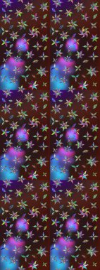 Çiçekler suluboya eskiz deseni. Raster Stili kumaş deseni.