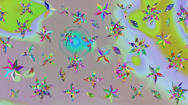 Tekstil, kumaş, ambalaj, hatıra defteri için hoş bir çiçek arkaplanı. Tarafsız ve gri arka planda. Çocuksu tasarım. Elle çizilmiş karalama çiçekleri ile Raster çizim deseni.